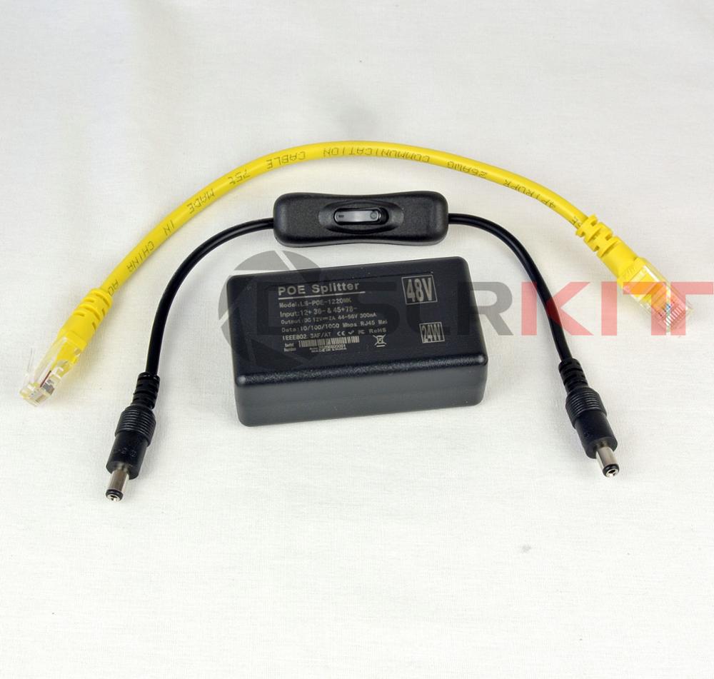 Active Poe Splitter Gigabit 12V 2A - DSLRKIT Gigabit 12V2A aktywny rozdzielacz PoE