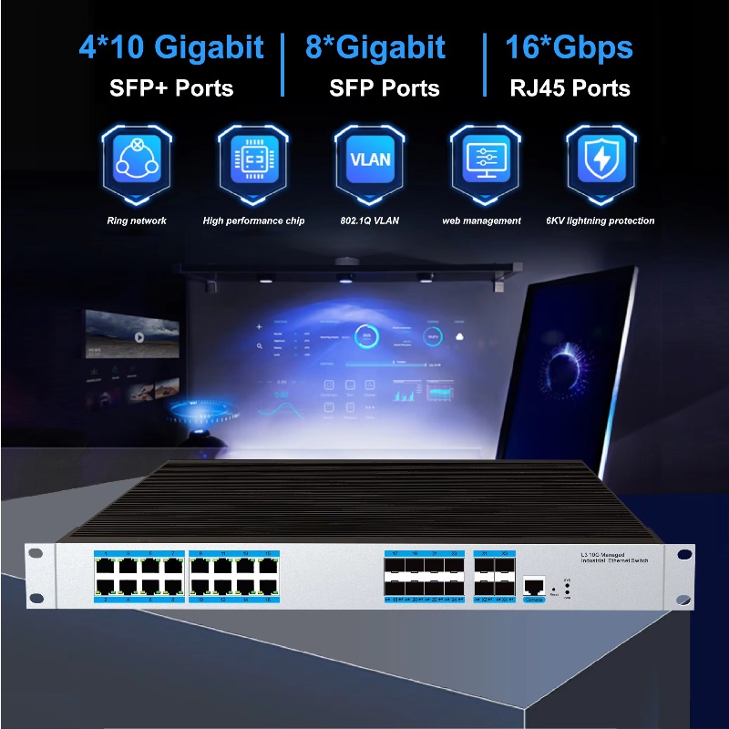 Przemysłowy zarządzany switch  – Sfp+ 10G Managed Switch 8 Port recenzja i cena