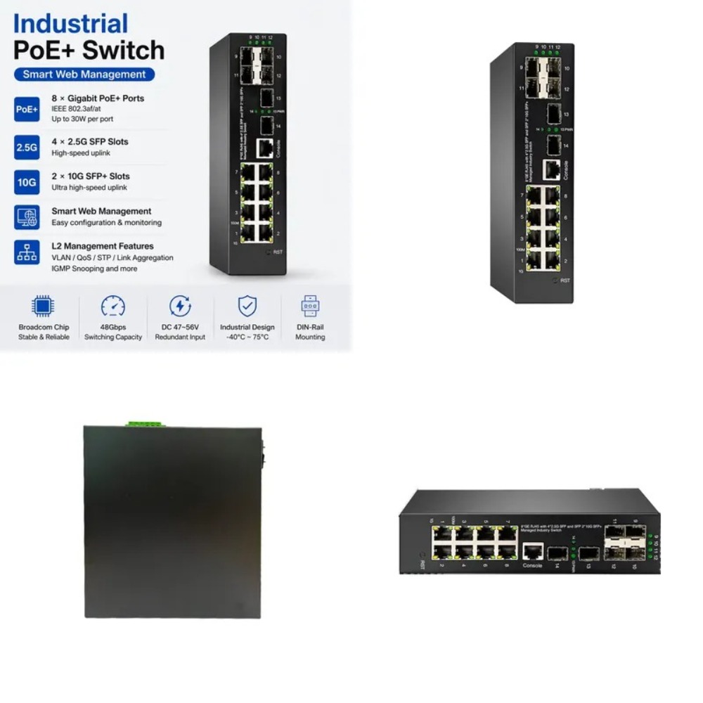 Przemysłowy przełącznik PoE 10 – Sfp+ 10G Managed Switch 8 Port recenzja i cena